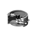 Technical drawing of a mechanical component with pipes on a white background - Pre-Assembled 4000 Series K-Rain Valve W/4 Outlets + 3 Zone Cam