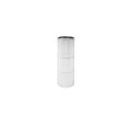 Clear cylindrical vase with black rim on a white background - large pump screen